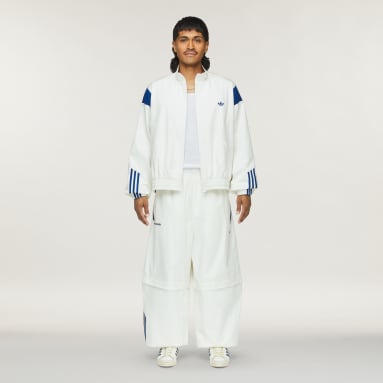 クラブアディダス タオル地 トラックパンツ ジャージ ホワイト/レッド S adidas（アディダス）の「クライマクール トラックパンツ